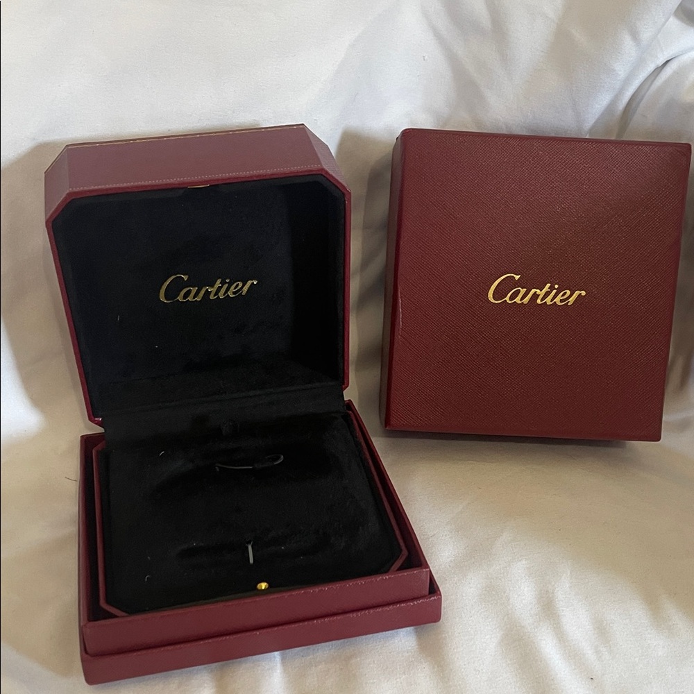 Cartier Burgundy and Black Jewelry Box